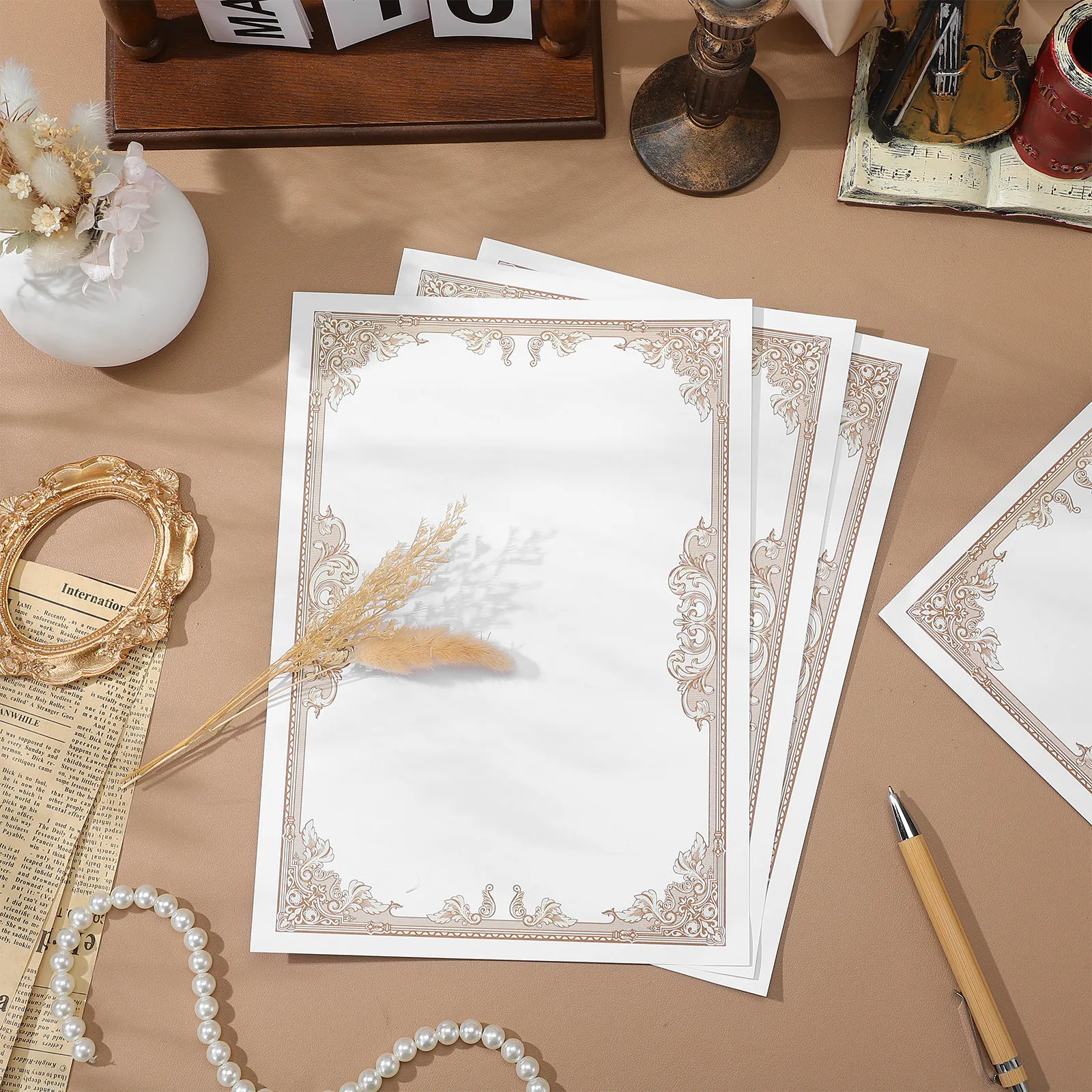 30Pcs 인증서 용지 공백 인쇄 가능 내부 용지(디플로마 수여용) 졸업 학업상 증서 수여서