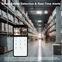 Умный детектор дыма 4G камера 3G SIM-карта домашняя панорамная 4MP HD для гостиной комнаты кухня магазин пожарная сигнализация датчик iCsee — изображение 4