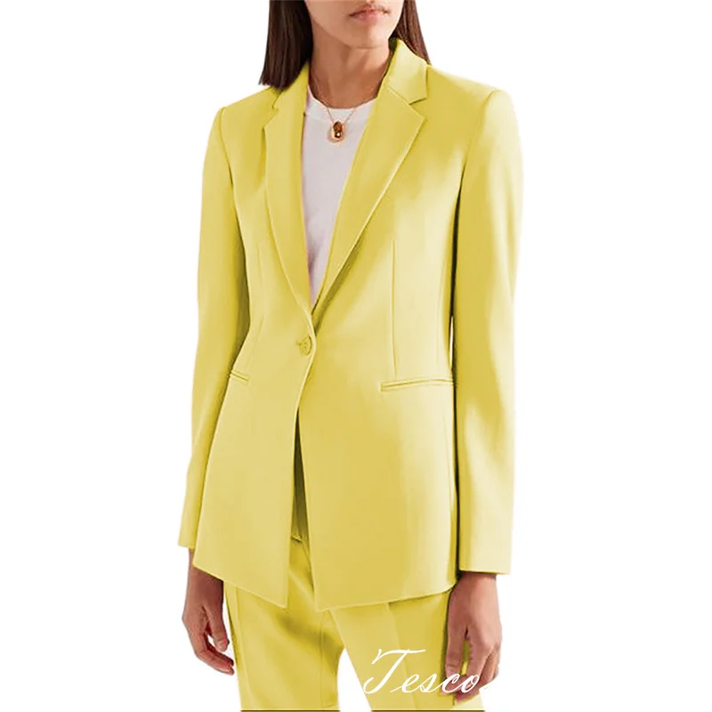 Tesco Women Suit Blazer And Pants Formal Pants Sets For Office Lady Pantsuit Women 2 Piece Elegant Outfits ropa de mujer