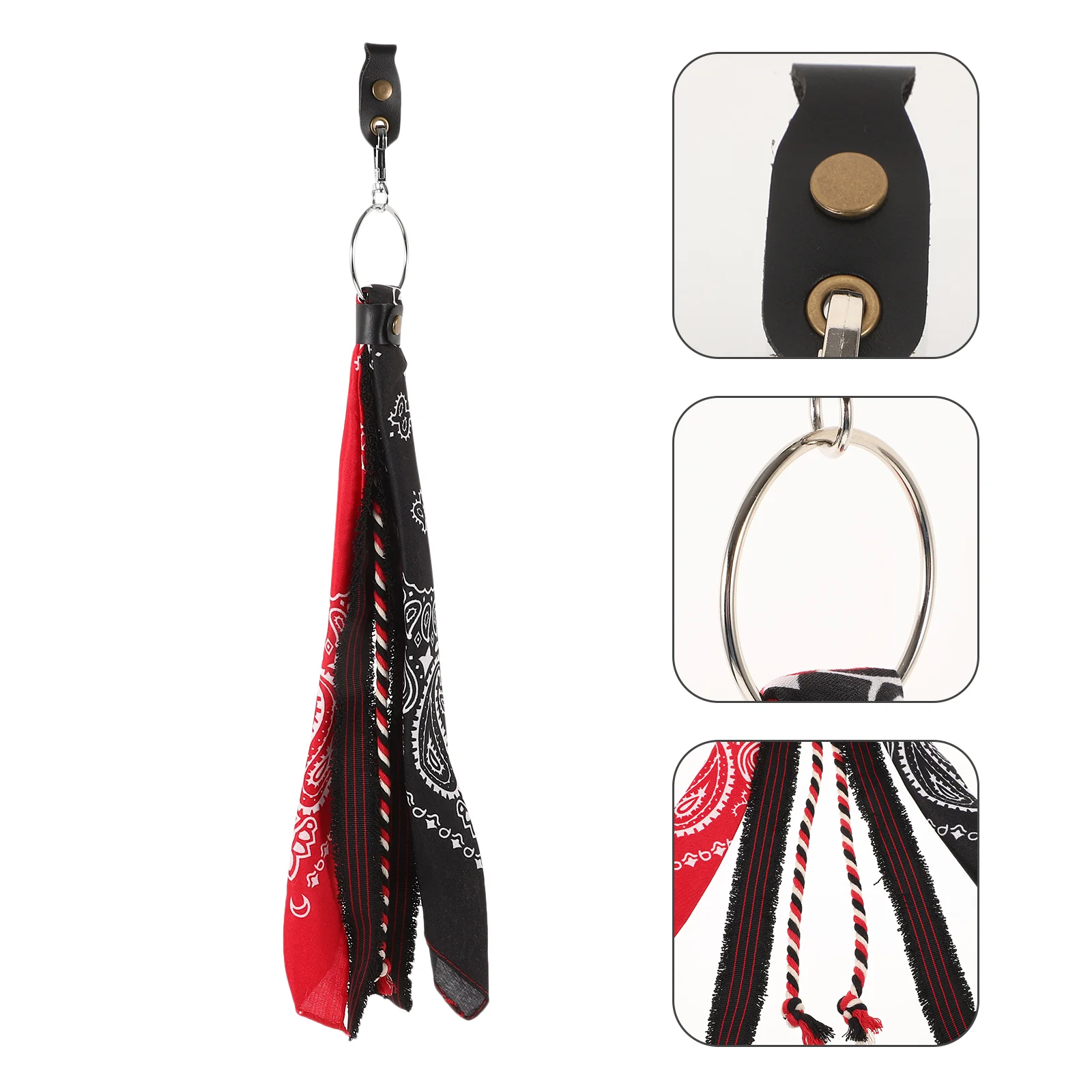 

Rider Handlebar Ribbon Motorcycle Tassel Decorations Streamers Copper Buckle Manual Cloth Bike