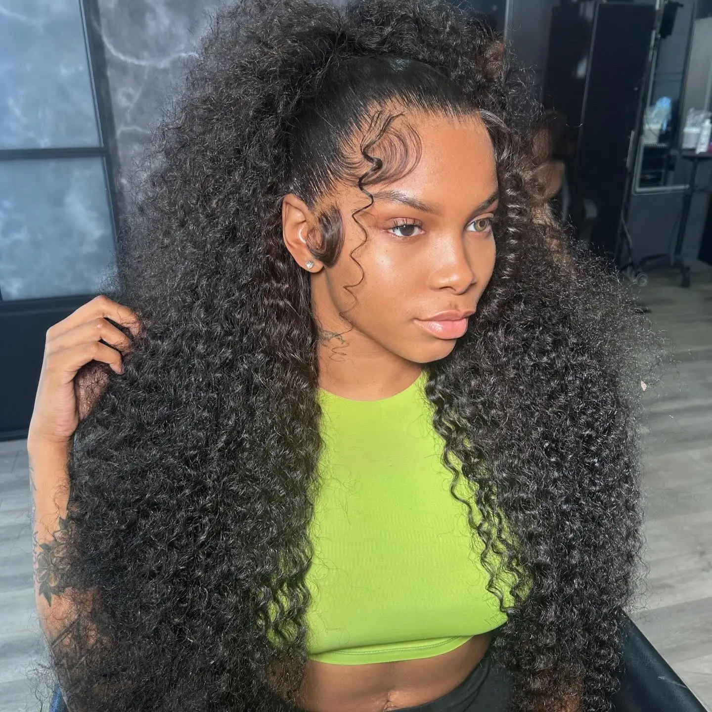 250 Density13x413x6 Kinky Curly wig Lace Front Jerry Curly Wigs Human Hair Brazilian Pre Plucked For Women With Baby Hair 4