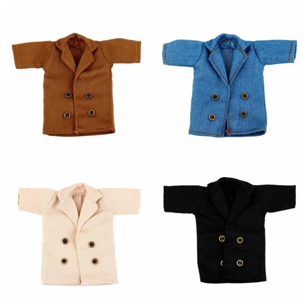 DIY Cool Jackets Doll Coat Jackets Long Coat Handmade OB11 Windbreaker Coat Dress Up Decoration Doll Clothes Doll Accessories