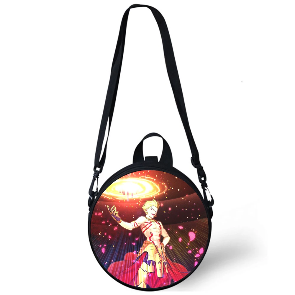 

Anime Fate Gilgamesh Child kindergarten Bag 3D Print Crossbody Shoulder Bags For School Women Mini Round Bagpacks Rugtas Bag