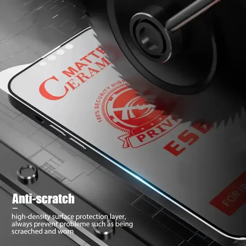 Privacy Ceramic Film Anti-Spy Screen Protector, Pack of 5 - Matte or HD Finish