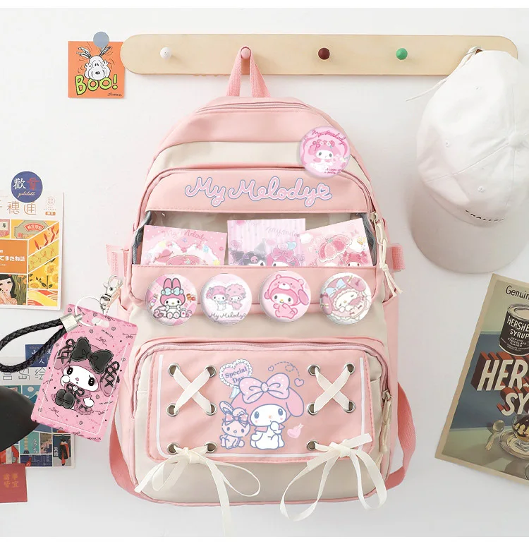 Sario Kawaii Hello Kitty Cartoon Bag 2023 New Cute Student Backpack Y2k  Large Capacity Convenient Storage School Bag For Jk Girl Birthday Christmas  Gift Grunge Aesthetic Gothic Bags - Temu United Arab Emirates