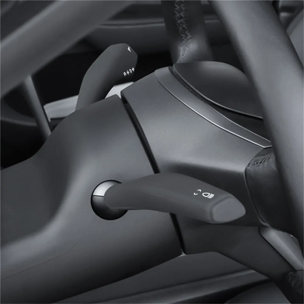 

2PCS Silicone Car Column Shift Knob Cover Decor For Model 3 Y Armor Steering Rod Car Wiper Steering Wheel Shift Protection Cover