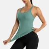 Attraco Women Camisole Racerback Design U-Neck Basic Breathable Sportswear Solid Soft Build-in Shelf Bra Running Tank Tops 3
