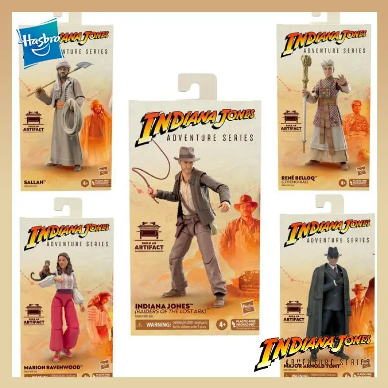 

Hasbro Genuine Original Indiana Jones Series Set of 5 (Indiana Jones/Toht/Marion/Sallah/Rene) 6inch Model Toys Action Figures