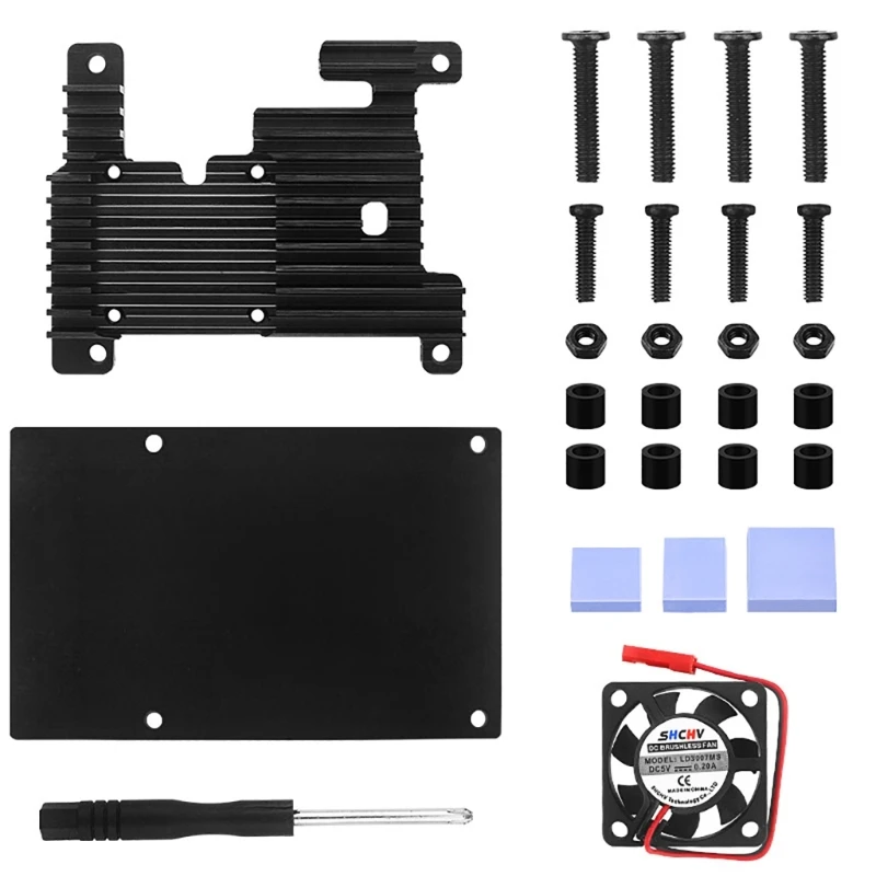 

Modern Metal Enclosure featuring Cooling Fan Heatsinks for Orange 3B Case