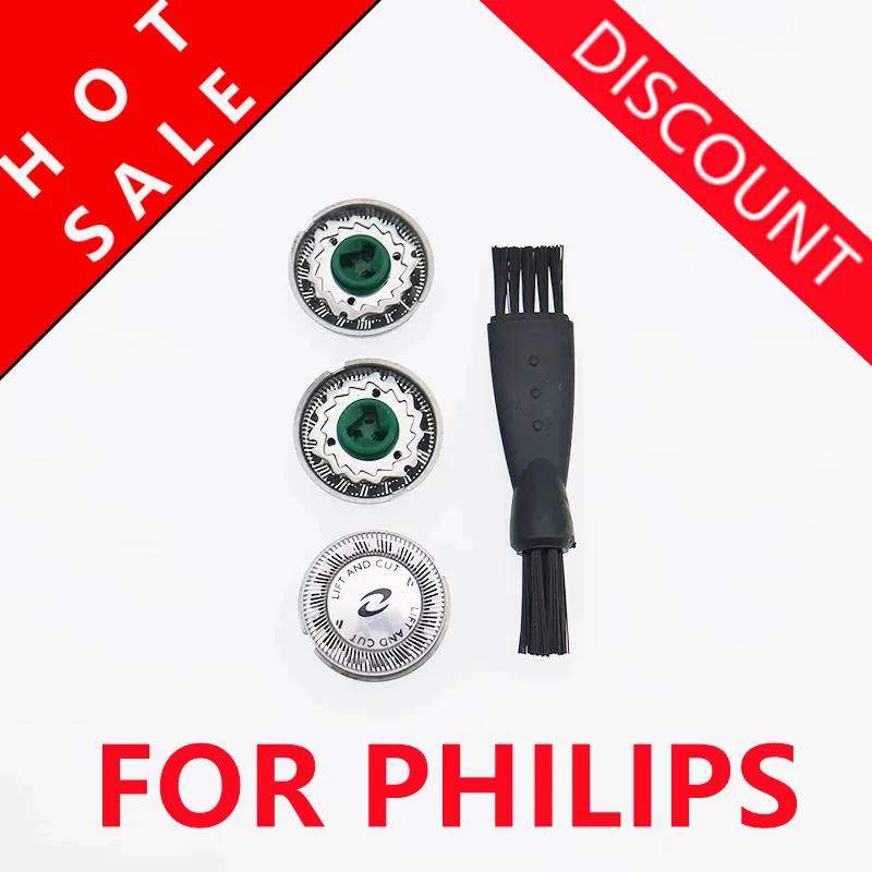 3Pcs Shaver Head/Blades/Cutters for Philips Norelco HQ7380 HQ7360 HQ7390 HQ7110 HQ7120 HQ7140 PT710 PT715 PT725 PT720 Razor hq8505 15v 5 4w eu wall plug ac power adapter charger for philips electric shaver pt710 pt715 pt725 pt720 pt728 s560 s9711