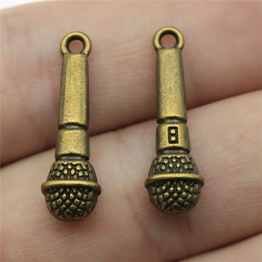 Set of 10 Colorful Zinc Alloy Microphone Charms