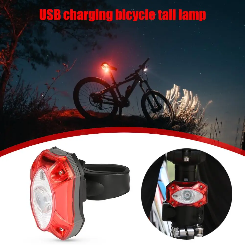 100LM USB Rechargeable Bicycle Taillight Waterproof Night Cycling Accessories