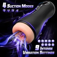 Realistische Vagina, automatischer männlicher Saugmasturbator mit LED-Anzeige, Taschenmuschi, 9, Vibration, Penis-Massagegerät, Sexspielzeug für Erwachsene, 18 2