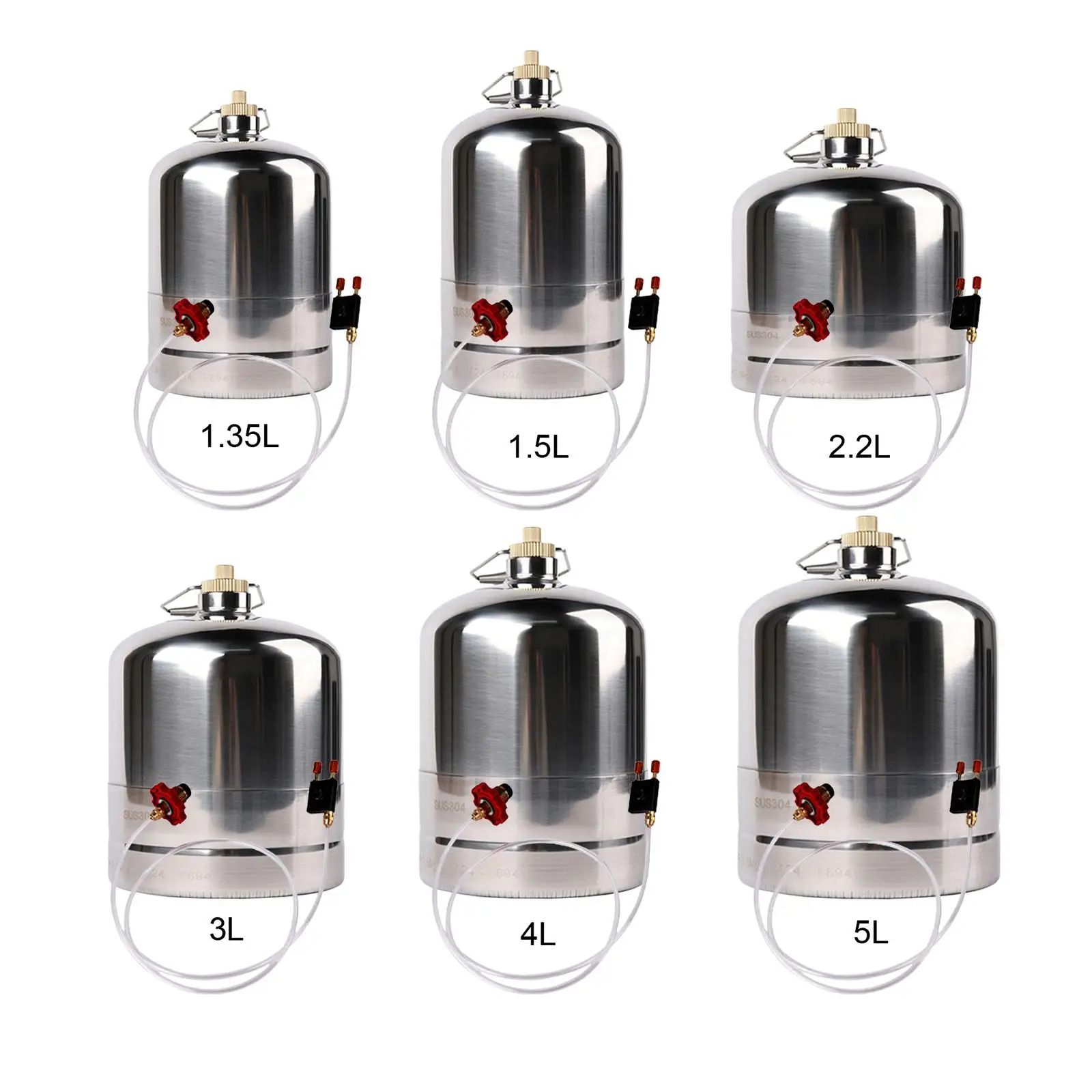 Stainless Steel Gas Bottle Inflatable Cylinder Gas Tank Fishing Fuel Boat Gas Stainless Steel Gas Bottle Inflatable Cylinder Gas Tank Fishing Fuel Boat Gas