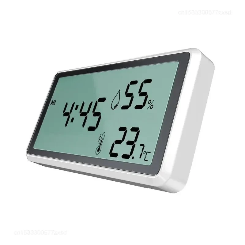 High Precision Digital Thermometer & Hygrometer with Table Clock Feature