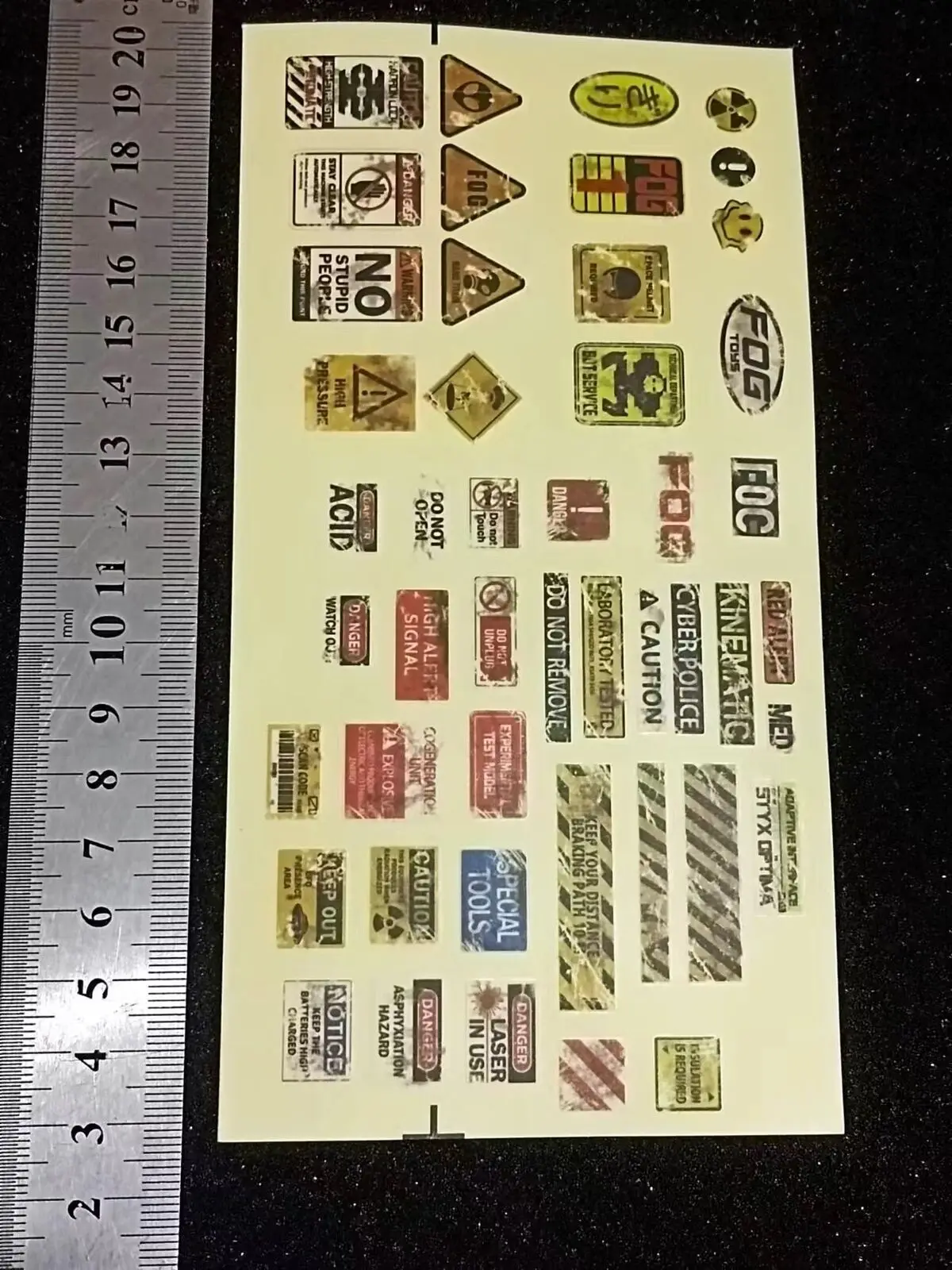 

FOGTOYS A EA01 1/12 Scale Stickers for 6'' Figure