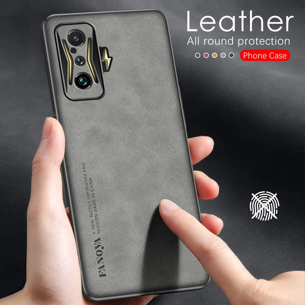 Lambskin Texture Leather Coque For Xiaomi Poco F4 GT Case Poko Poxo F4GT PocoF4 F 4 GT Camera Protect Silicone Shockproof Cover 4