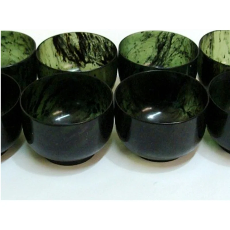 

Factory Wholesale Dark Green Jade Dark Green Jade Tea Cup Wine Cup Creative Gifts Crafts
