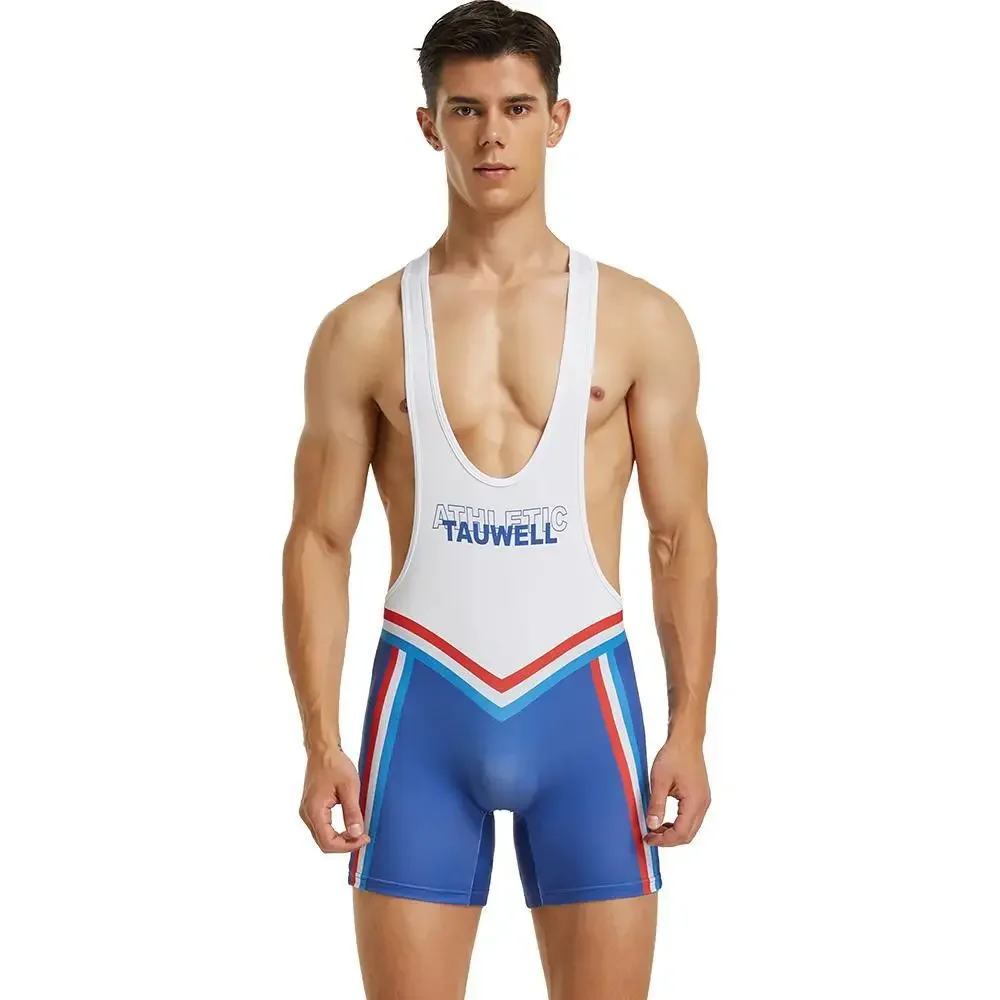 Mens Undershirts Bodysuit Wrestling Singlet Fitness Workout Vest Man Underwear Bodybuilding Jumpsuit Training Fitness Clothes