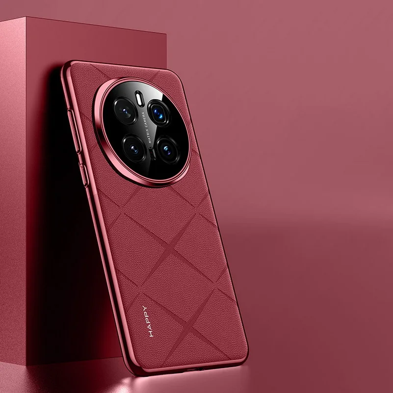 Luxury Leather Case with Camera Lens Protection - Slim Design, Premium Texture