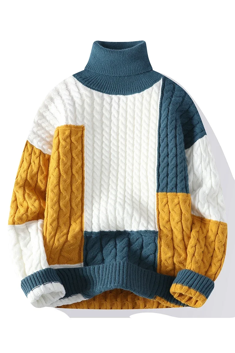 Autumn and Winter New Thickened Warm Sweater Men's Fashion Leisure Loose Comfort High Quality Large Size Sweater Homestay Style