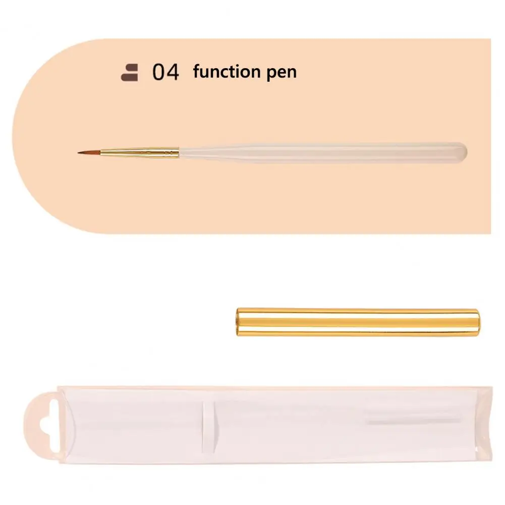 Nail Art Brush Regular Nail Polish Brush Nail Art Brush Set Brush Fine Liner Brush Dotting Pen Salon Manicure Tools for Home Diy 5