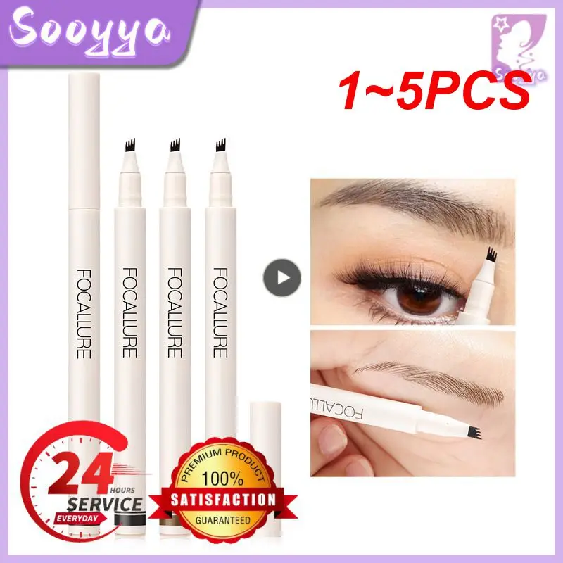

1~5PCS 4 Points Eyebrow Pencil Long Lasting Natural Liquid Eyebrow Tattoo Pen Waterproof High Quality Eye Makeup Cosmetics