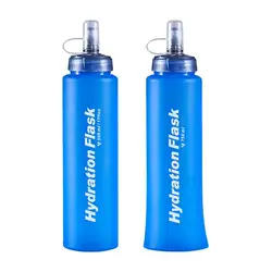 500ml/750ml Collapsible Water Bottle Soft TPU Water Bag Outdoor Sports Running Drinking Bottle Folding Soft Flask Water Bag