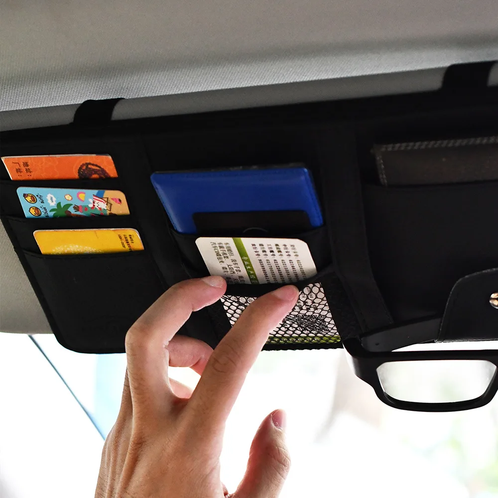 

Universal Car Auto Sun Visor Glasses Sunglasses Clip Multifunctional Storage Card Ticket Holder Stand Eyeglasses Car Accessories