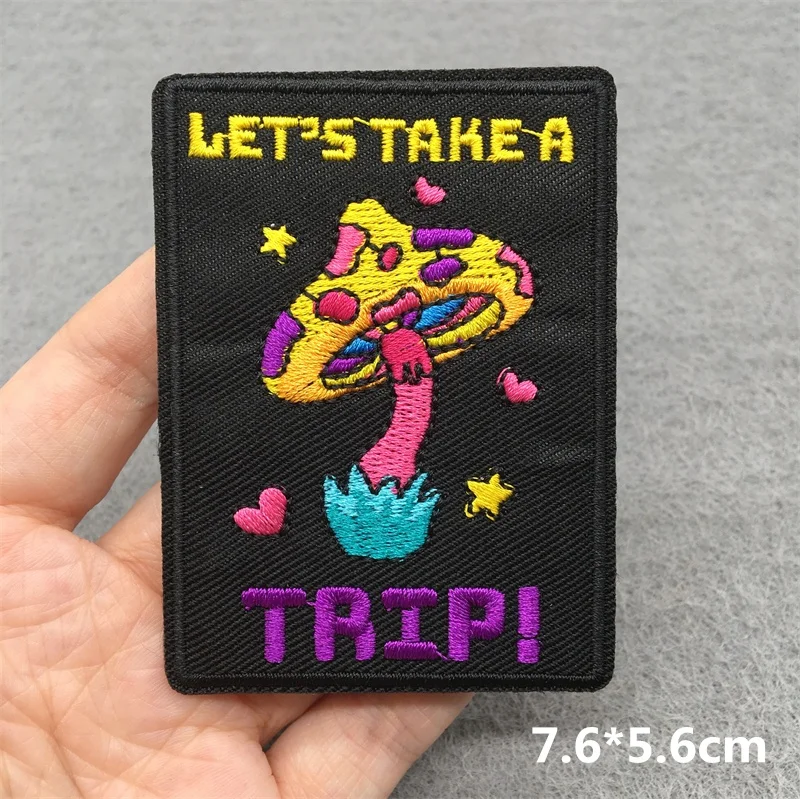 Punk Schädel Stickerei Patch Horror Augen Patch Eisen auf Patches für Kleidung Jacke nähen Appliqiue Poker Patches – Detail 16