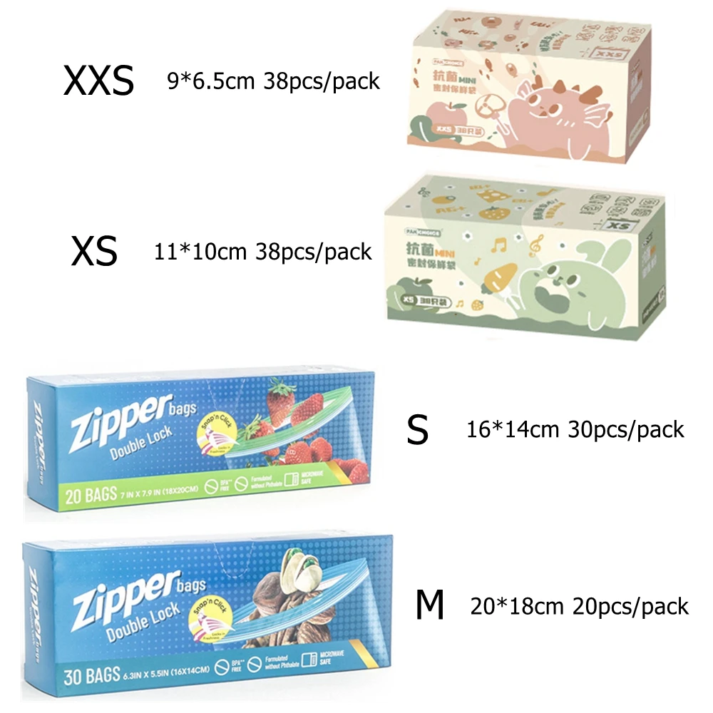 Food Storage Zipper Bag M size (30bags)