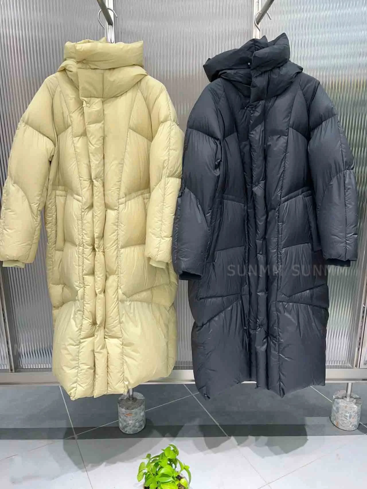Winter Solid Long Hooded Down Jacket Female Thick Warm Outdoor Parka Outwear Women White Duck Down Loose Knee Length Down Jacket