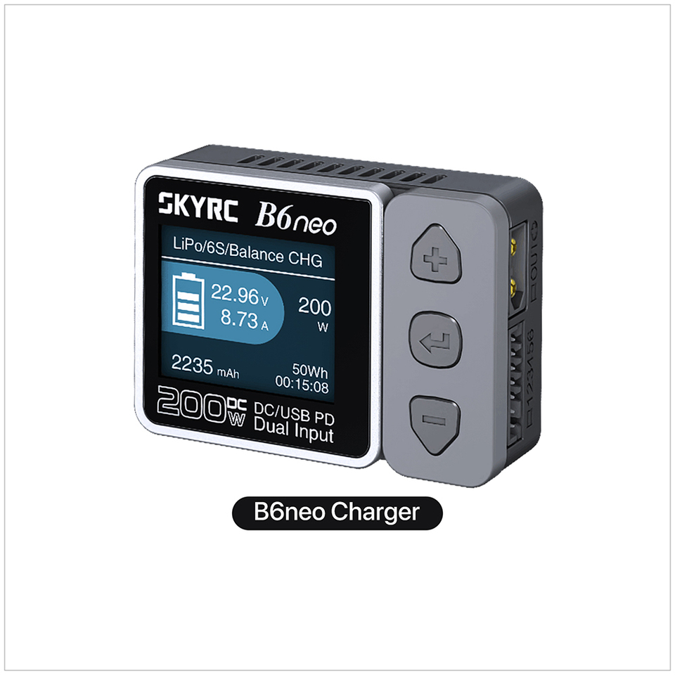 SkyRC B6 neo Smart Charger DC 200W PD 80W LiPo Battery Balance Charger SK-100198 Compact 6S Charger Discharger