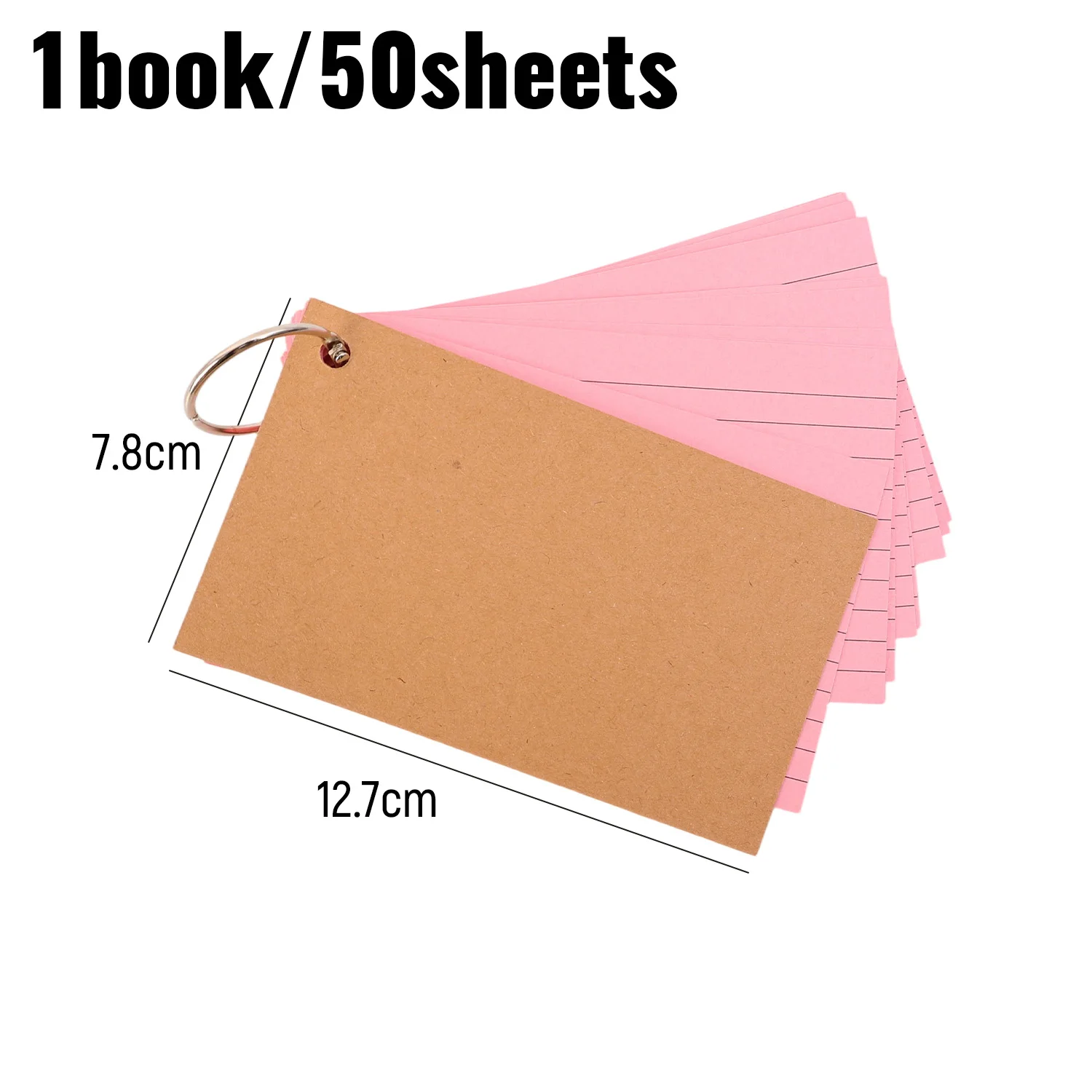 Vibrant Ruled Notecard Set with Binder Ring