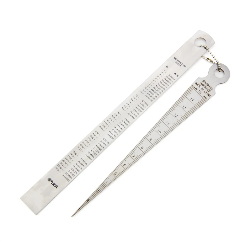 1-15mm Set Wedge Feeler Gauge Clearance Ruler Probe Taper Gauge Gap Measurement Tools Steel Ruler Wedge Valve Thickness feeler gauge taper gauge