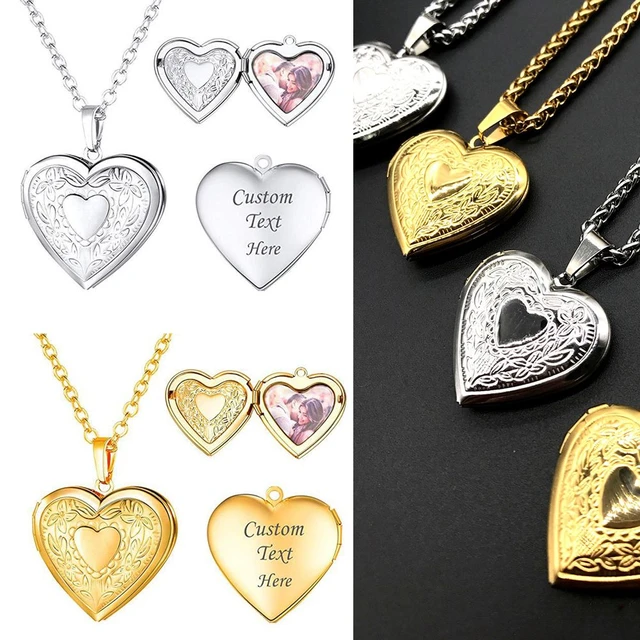 Heart Shaped Openable Photo Locket Pendant Jewellery For Women & Men