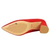 Women Elegant Suede 8.5cm High Heels Formal Occasion Pumps Lady Fashion Party Block High Heels Red Khaki Nightclub Dance Shoes 3