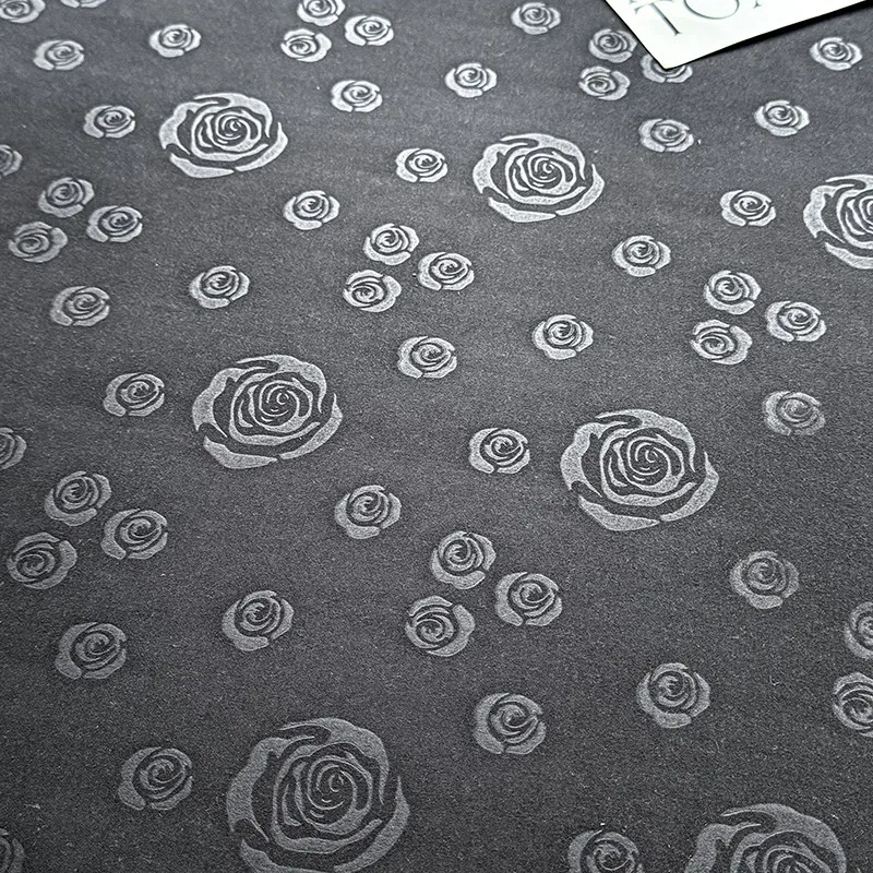 3Pcs Skin-friendly Brushed Embossing Rose Fitted Sheet Mattress Cover Natural With Elastic Band Bed Sheet With 2 Pillowcases 3