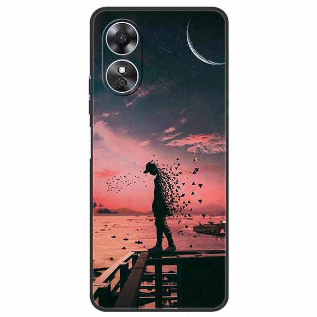  Funda con tapa para teléfono celular compatible con Oppo A38  4G, funda de silicona delgada, protección de cuerpo completo, resistente a  los golpes, resistente a los arañazos, funda de fibra interior 