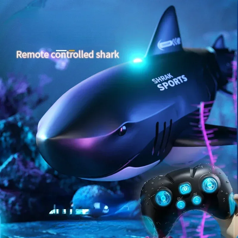 Remote Control Shark Children Pool Beach Bath Toy for Kids Boy Girl Simulation Water Jet Rc Whale Animals Mechanical Fish Robots 3