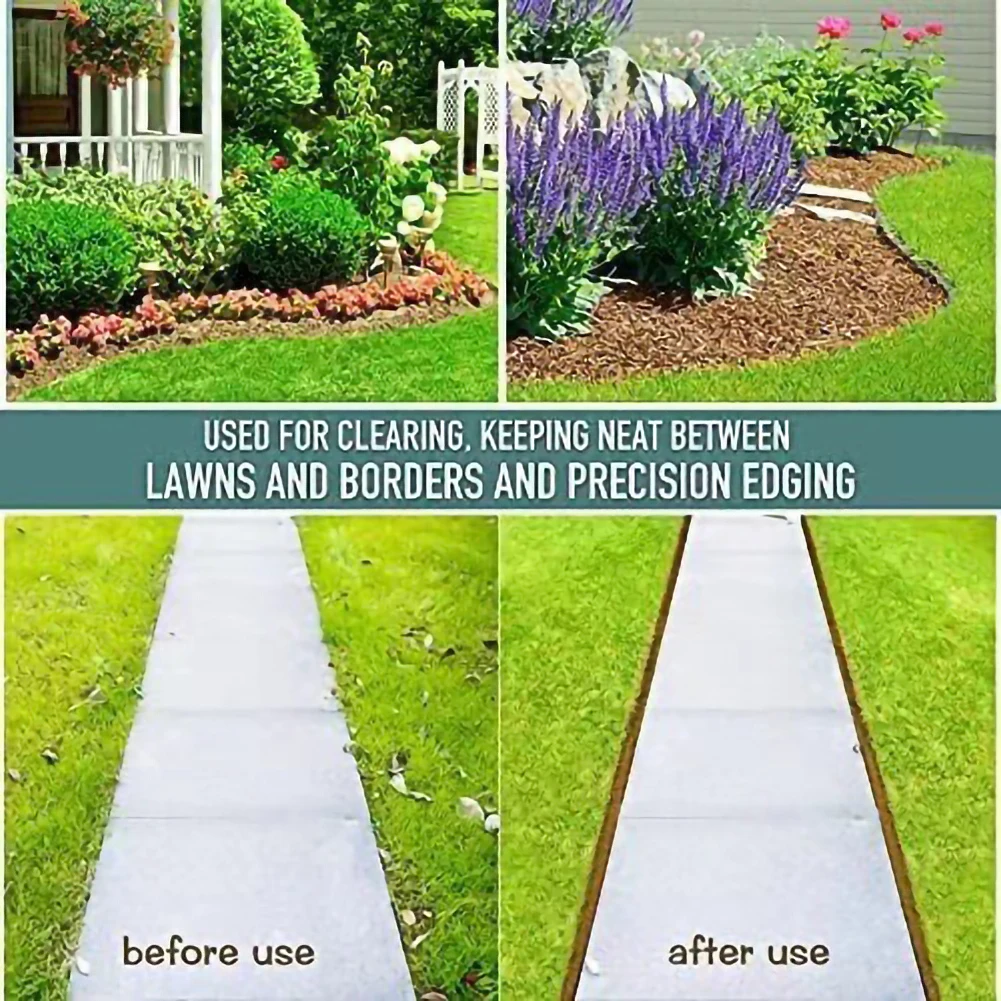 Manual Trimming Shovel Serrated Grass Saw Cutter With T-Grip Half Moon Manual Lawn Edger Reinforcedfor for Home Garden Supplies 4