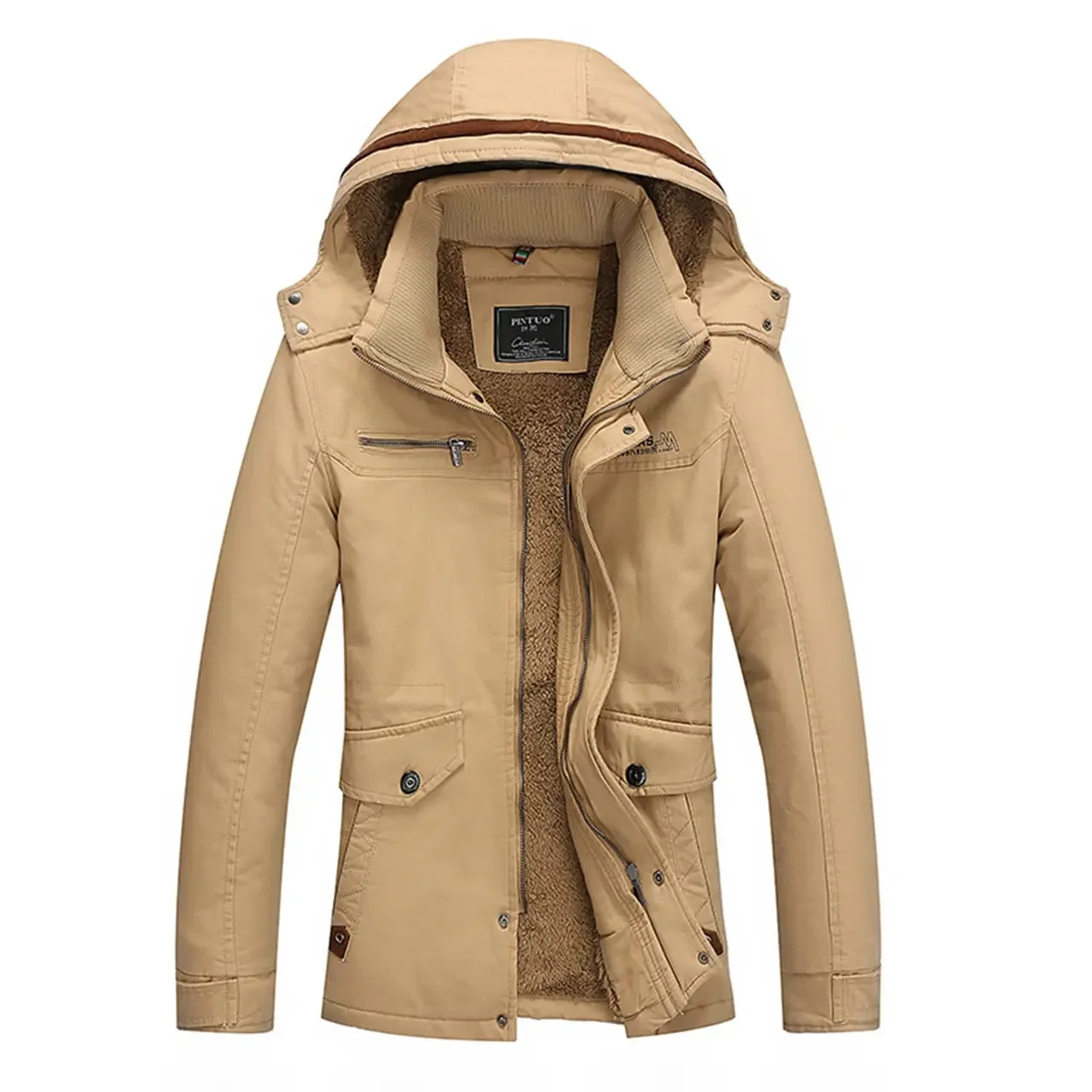 

2023 Autumn Winter Large Size M-6XL Men's Military Casual Style New Cotton Khaki Loose Mid-length Jacket Coat Man Black Jackets