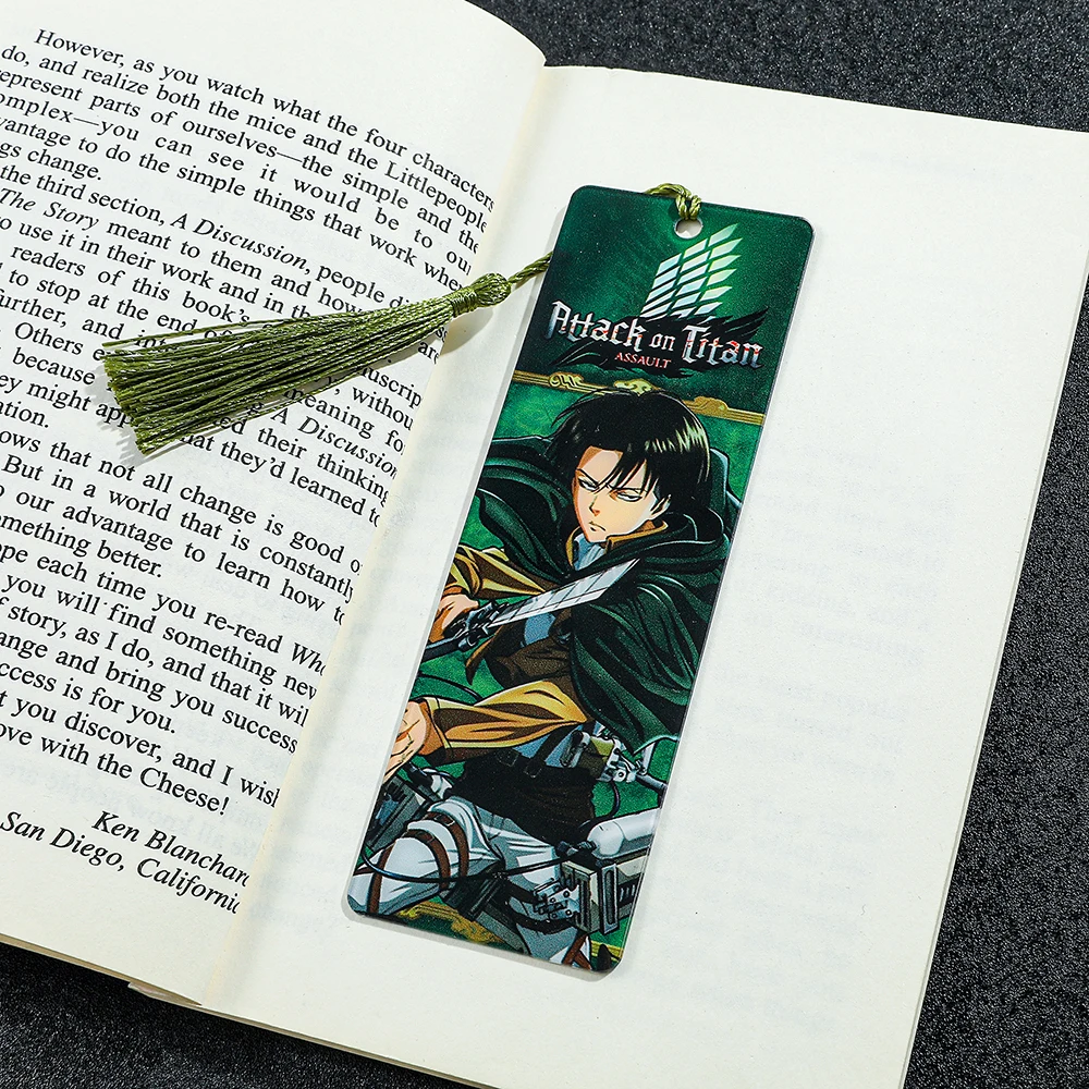 Attack on Titan Colorful Anime Pattern Acrylic Bookmark Student Reading Stationery School Supplies Gifts Bookmarks Stationery Supplies