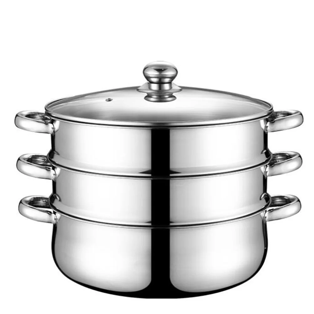 

Stainless Steel Soup Pot for Steaming Cookware Steamer Cooker Home Cooking Metal Food