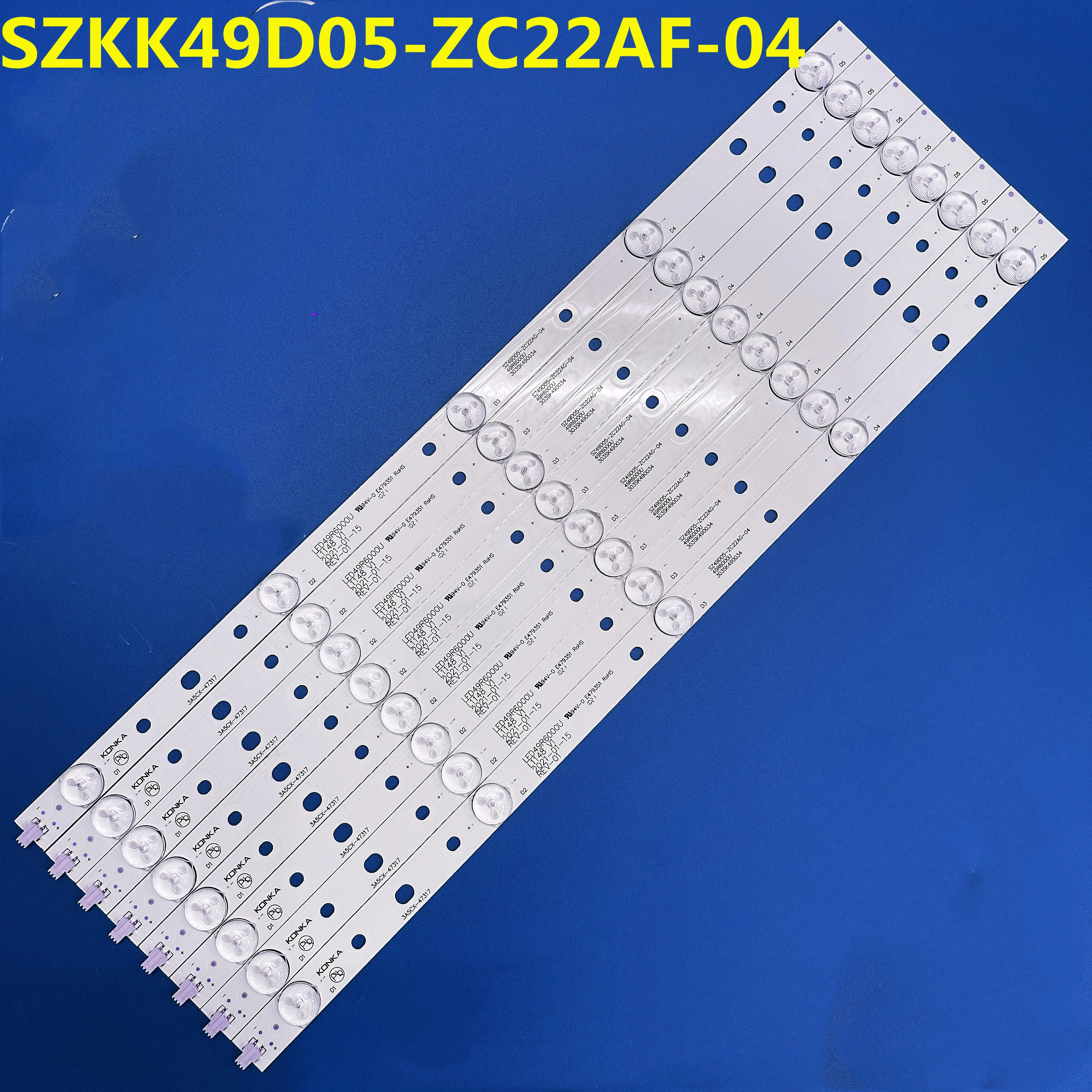 

Светодиодная лента 473 мм, 8 шт., 5 ламп, для LED49GM1 LED49R610U LED49R670U LED49R680U LED49R6000U LED49H90U LED50M3000A