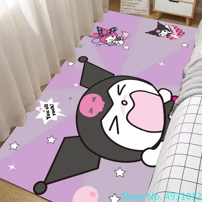 

Creative 3D Cartoon Carpet Magic Kuromi Anime Print Living Room Bedroom Decoration Rug Kids Children Anti Slip Crawling Mat