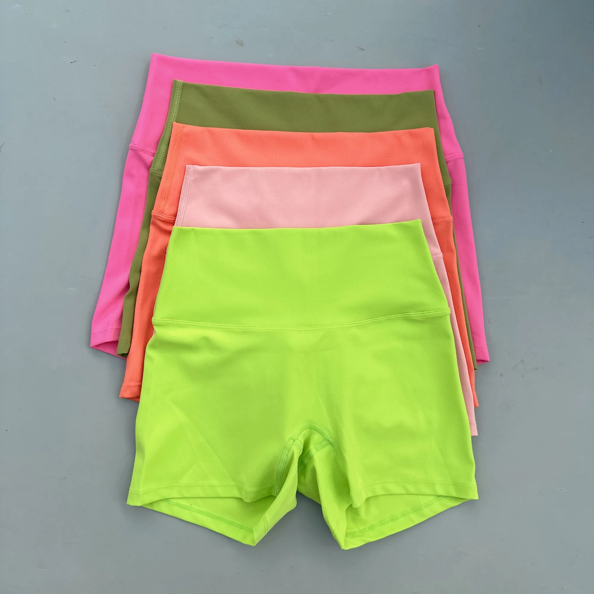 Solid Color tight Women Fitness Sport Short High Waist Yoga Short Legging Squatting Proof Comprehensive Training Jog AthletiC 3