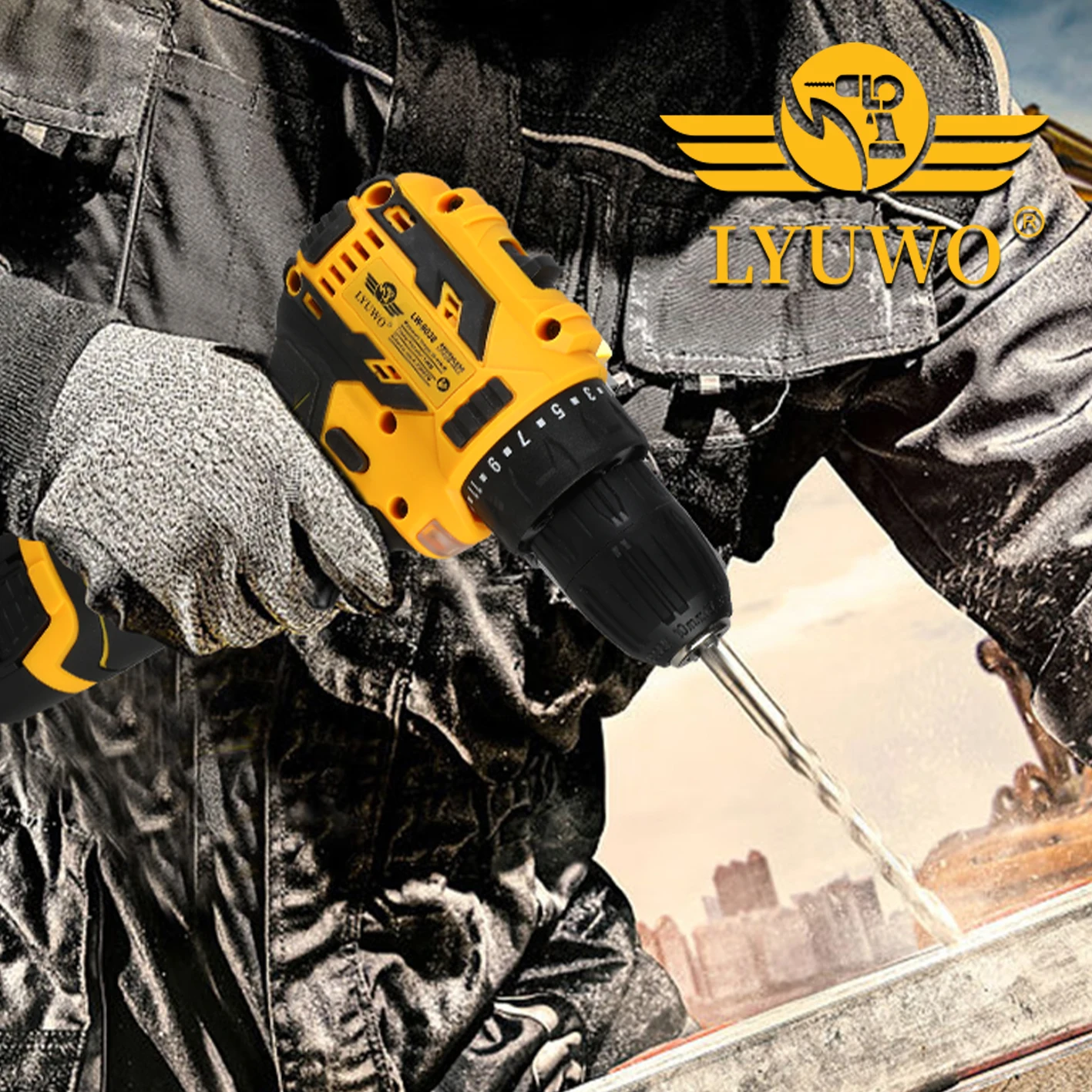 LYUWO 16.8V Brushless Electric Drill 35NM Cordless Drill Mini Electric Screwdriver Lithium Ion Battery Home Electric Drill 4