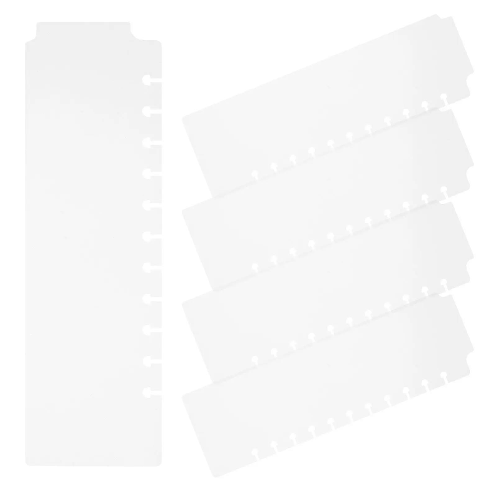 5개 귀여운 미니 플라스틱 바인더 디바이더, 스냅인 인덱스 탭, 노트 정리, 플래너, 북마크, 예쁜 분리판