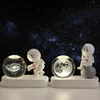 Creative 3D Astronaut Crystal Ball Led Night Light for Children Bedroom Planet Space Solar System Lamp USB Christmas Kid Gift 1